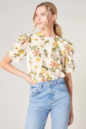 Ashlynn Floral Puff Sleeve Blouse