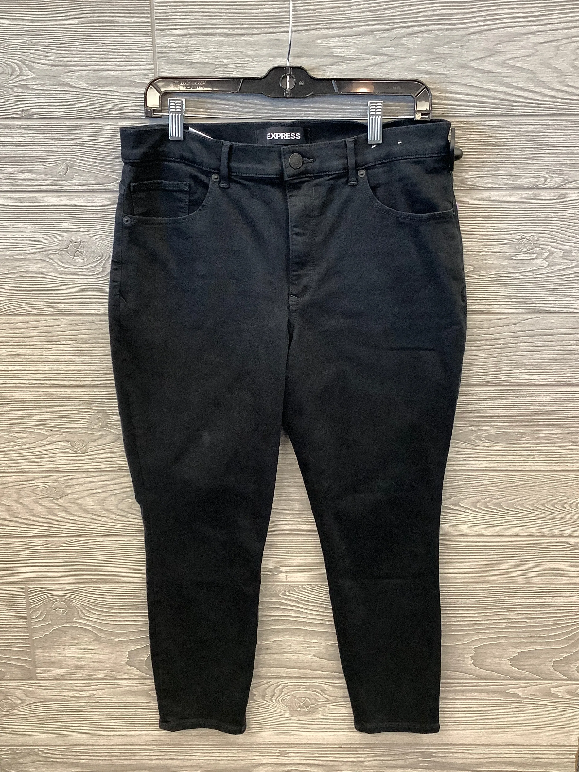 Black Denim Jeans Skinny Express, Size 12