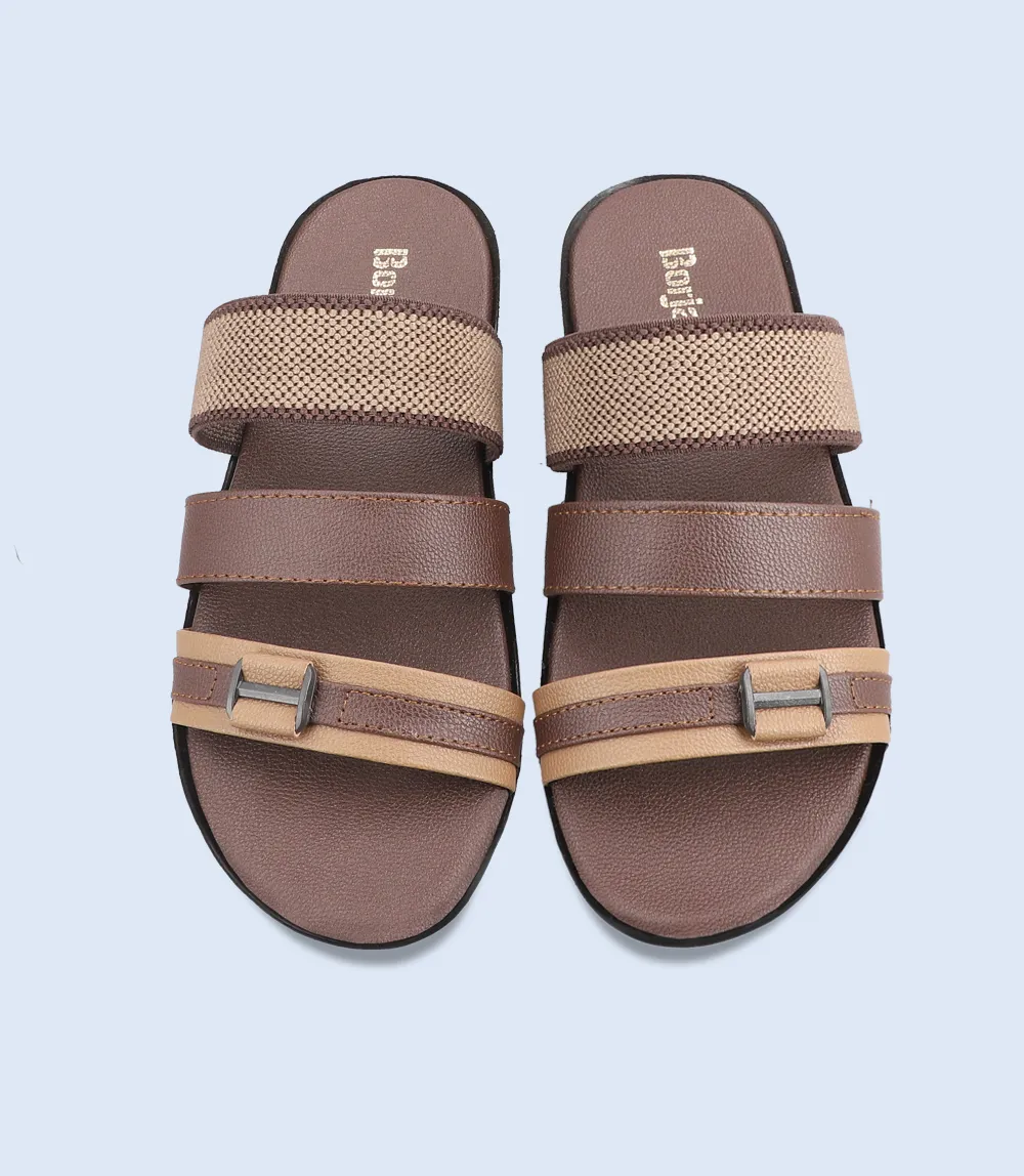 BM4600-BROWN-Men Slipper