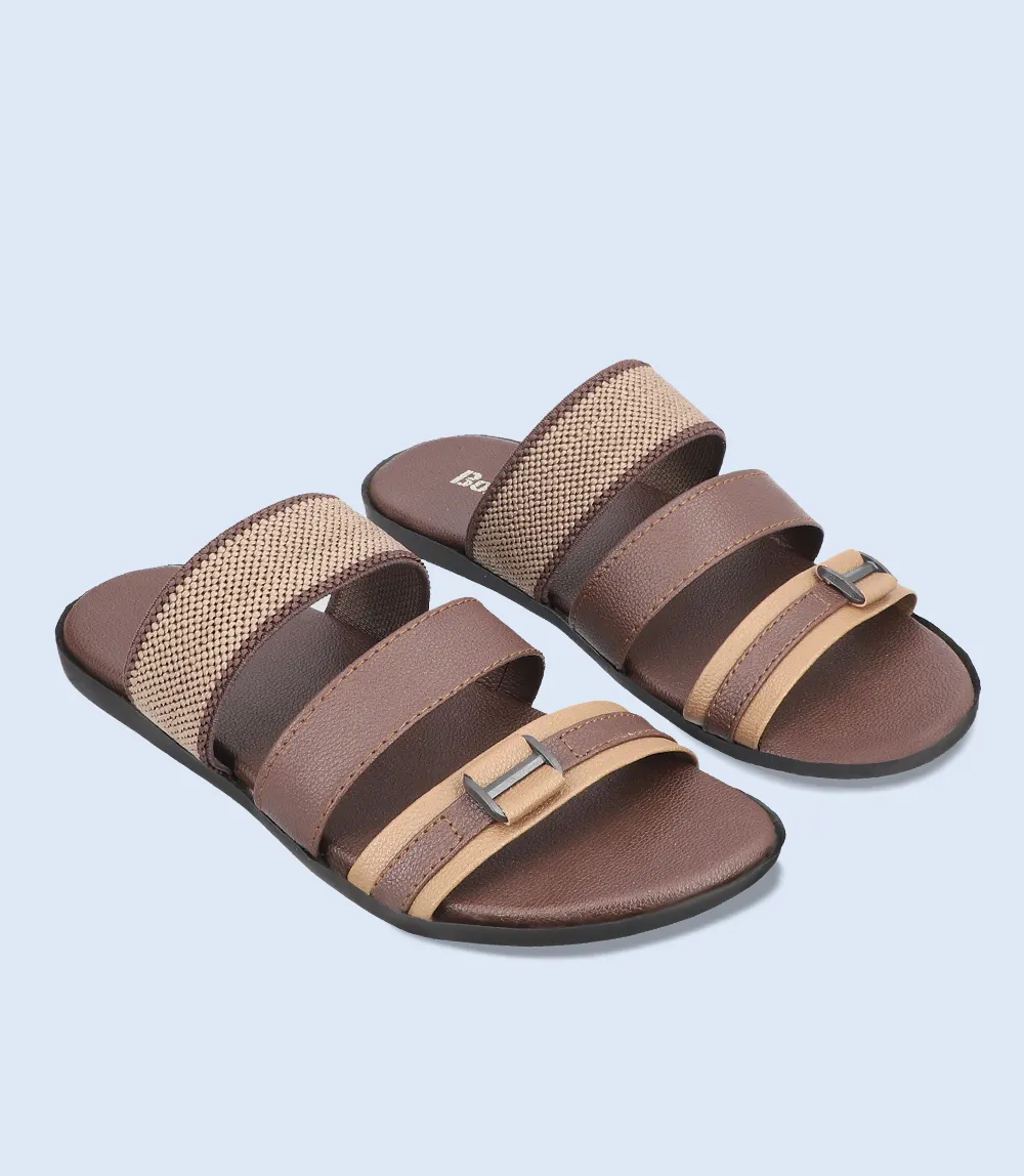 BM4600-BROWN-Men Slipper