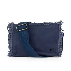 Canvas Fringe Crossbody - Navy