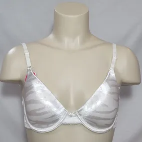 DISCONTINUED Maidenform 7122 One Fabulous Fit Jacquard Satin Underwire Bra 34B White NWT