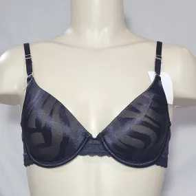 DISCONTINUED Maidenform 7122 One Fabulous Fit Jacquard Satin Underwire Bra 36D Black NWT