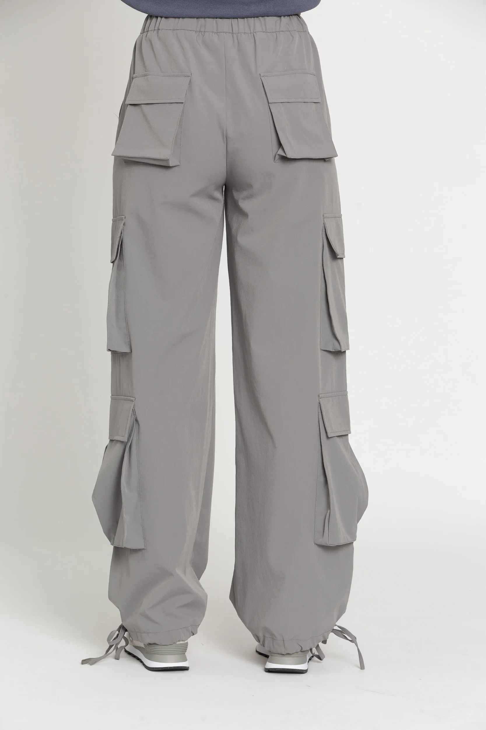 Dusty Grey Parachute Pants