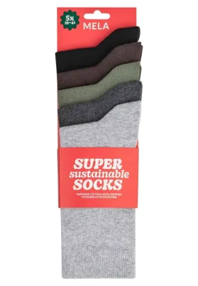 MELAWEAR 5 pack basic socks mix forest unisex