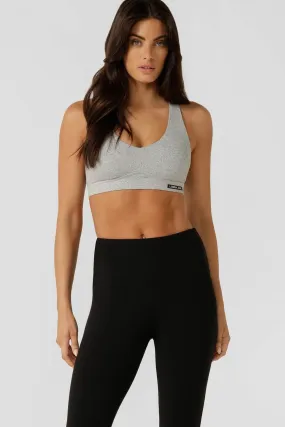 Off Duty Sports Bra | Grey Marle