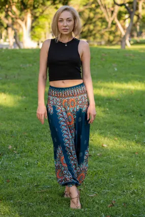 Teal Lotus Pants