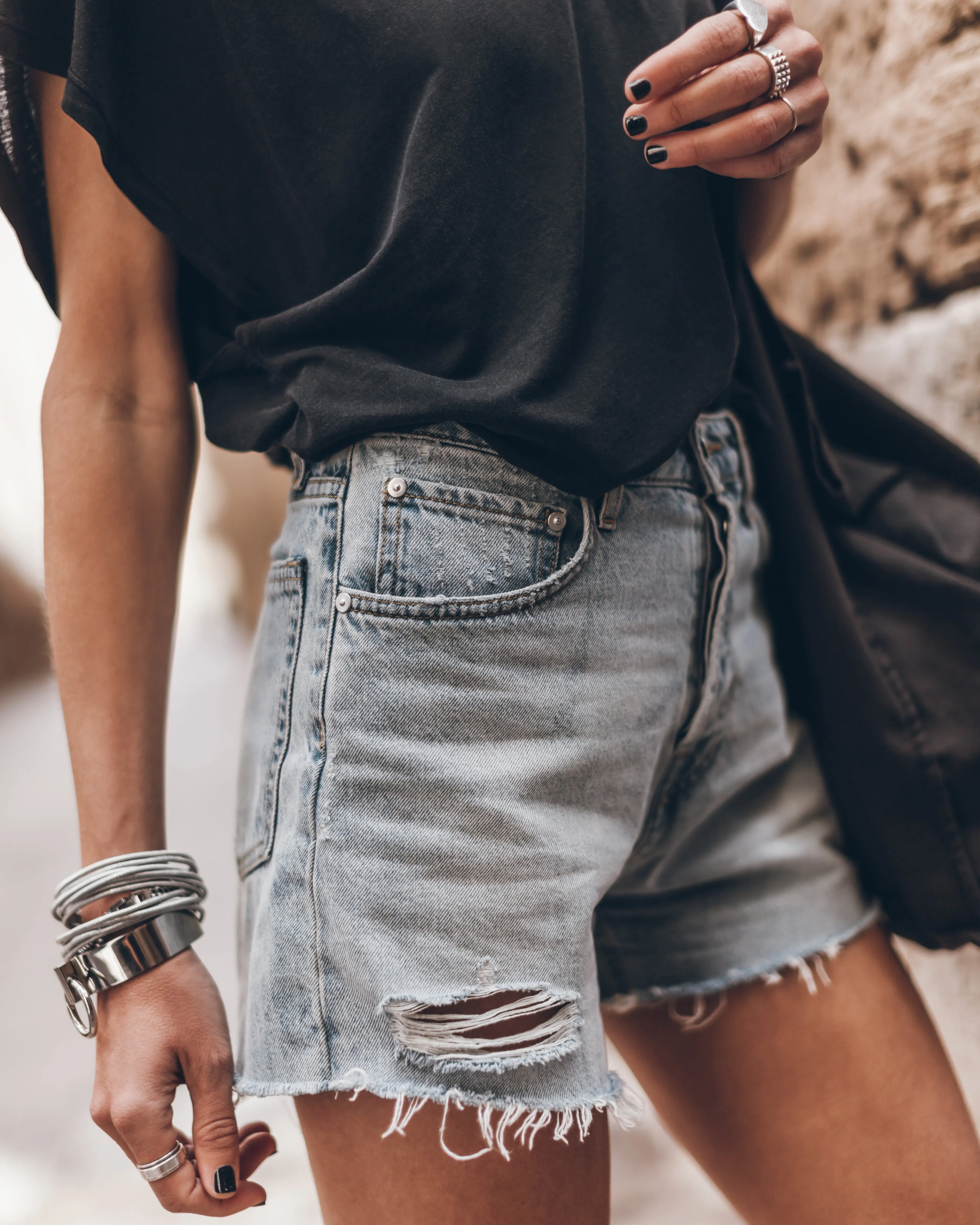 The Blue Denim Shorts