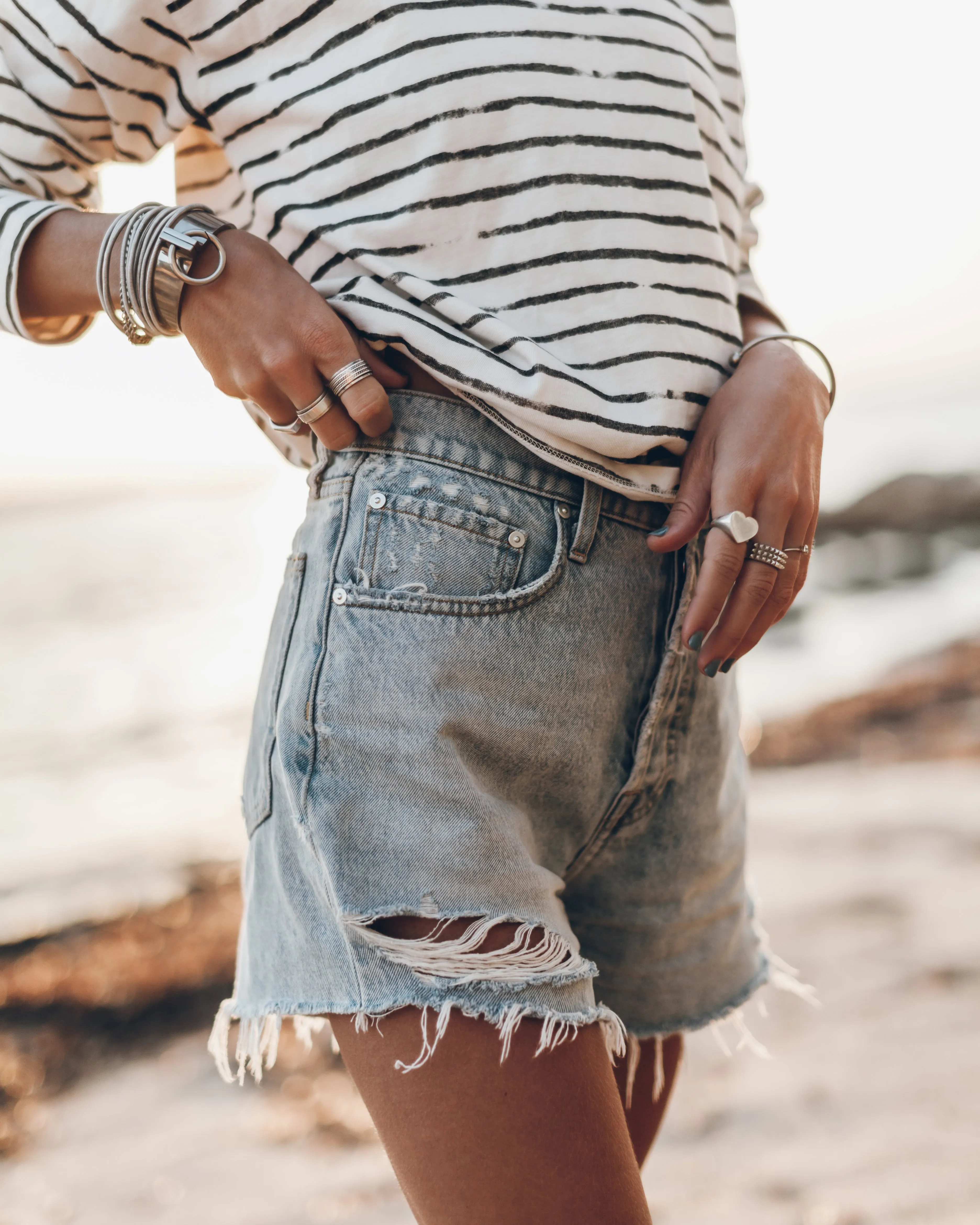 The Blue Denim Shorts