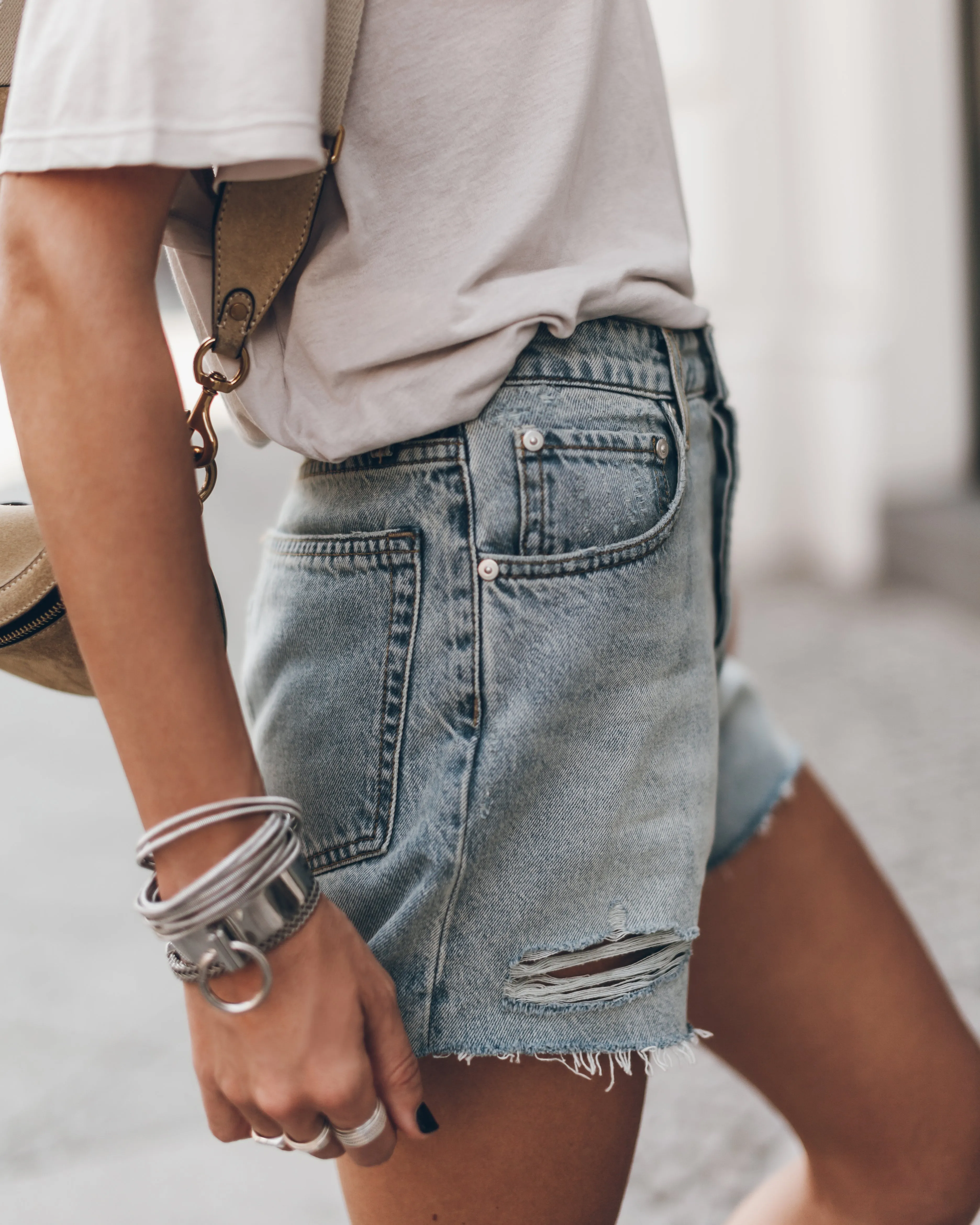 The Blue Denim Shorts