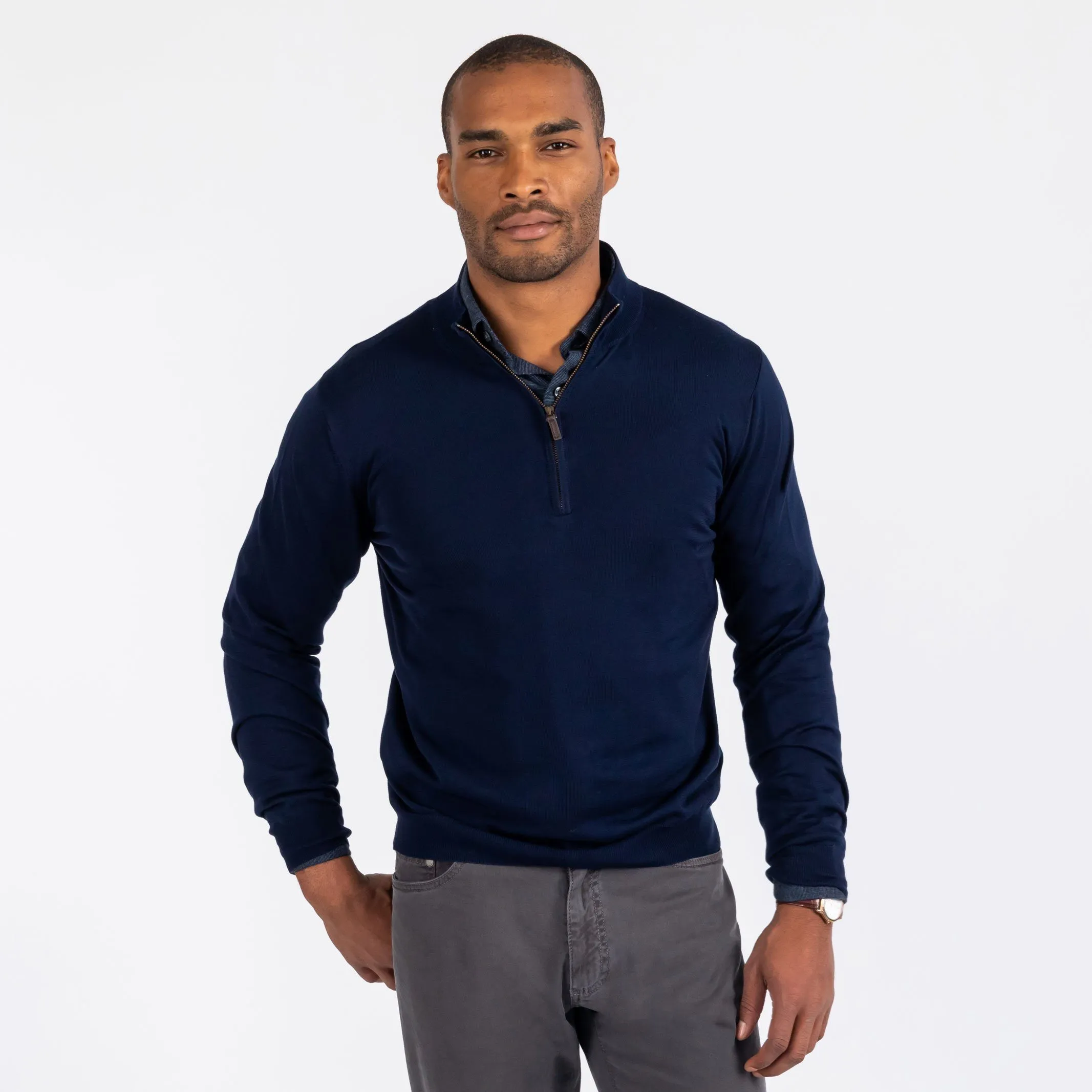 The Navy Easterley Half-Zip Sweater